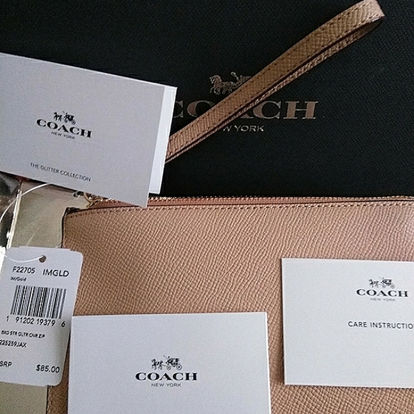 🆕 COACH WRISTLET GOLD START GLITTER - Picture 6 of 12